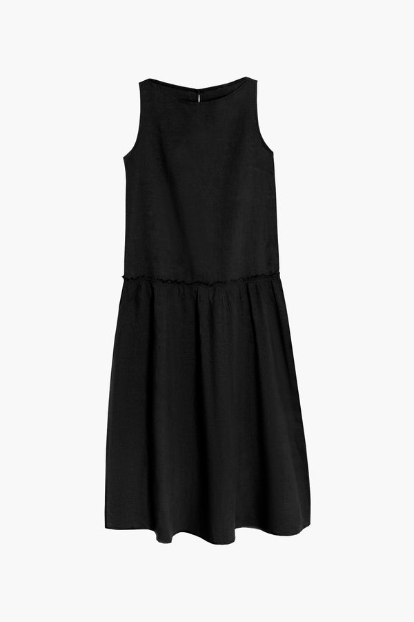 Boat Neck Drop Waist Dress