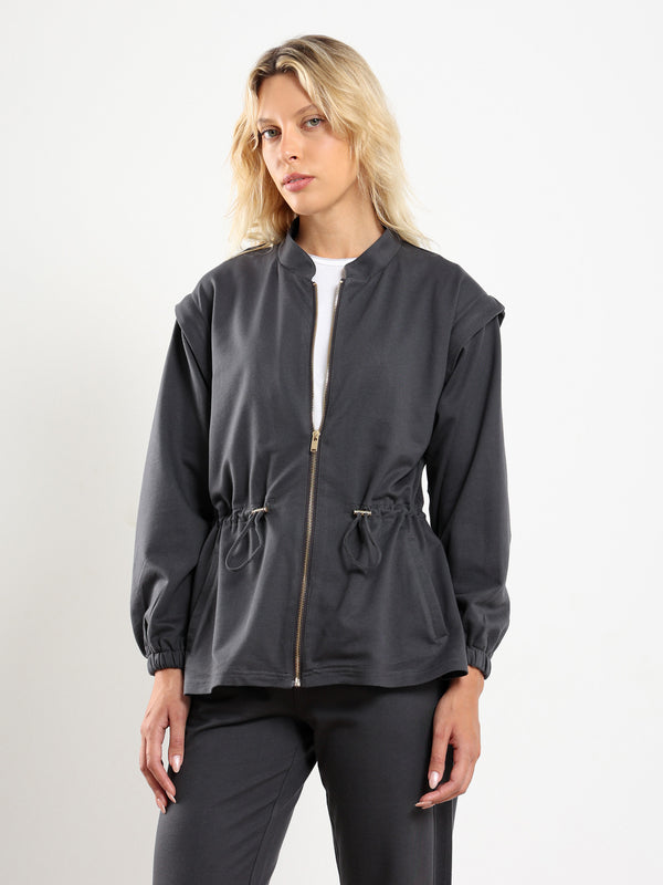 Drawstring Waist Jacket