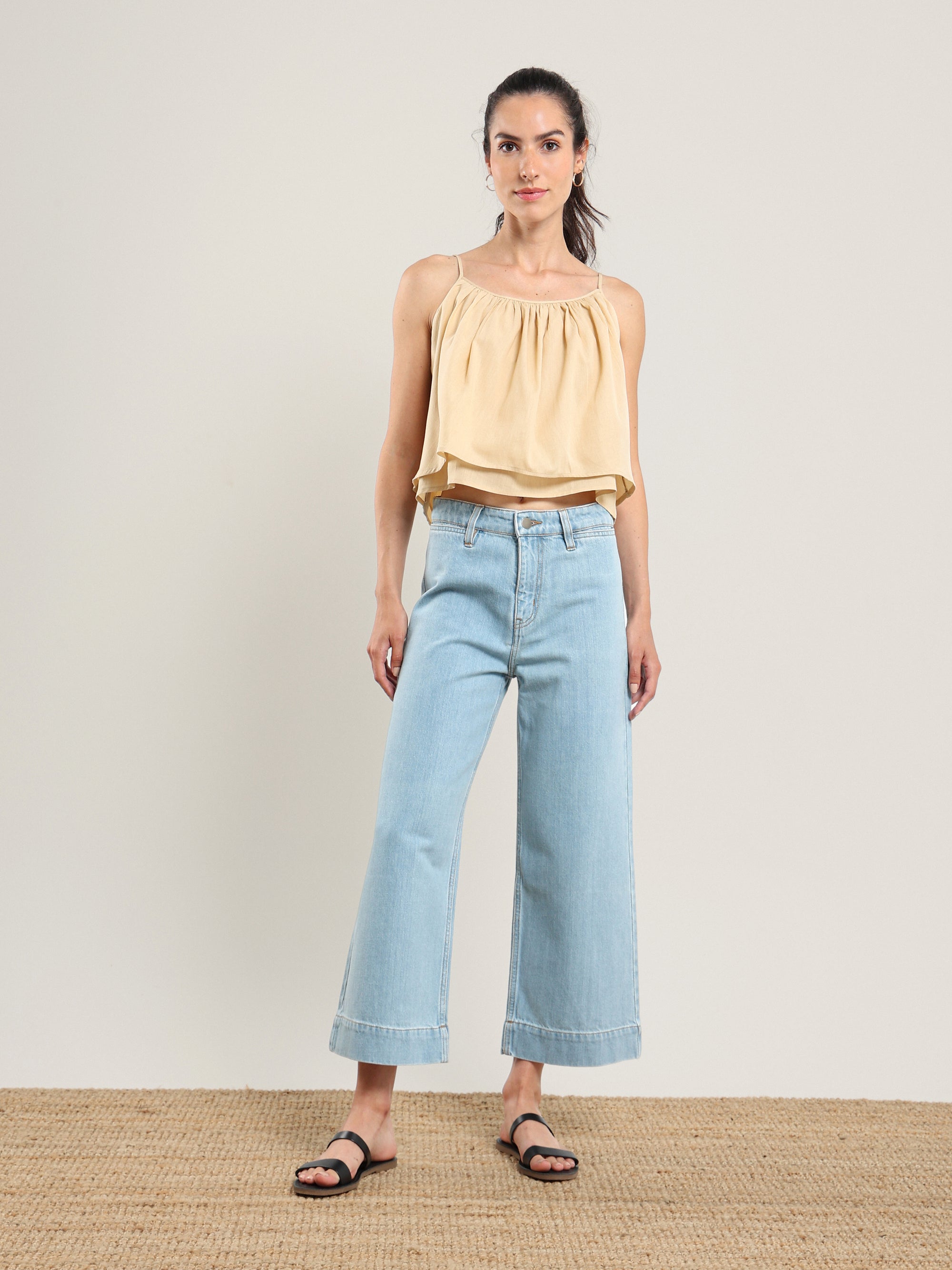 Wide Leg Cropped Jean