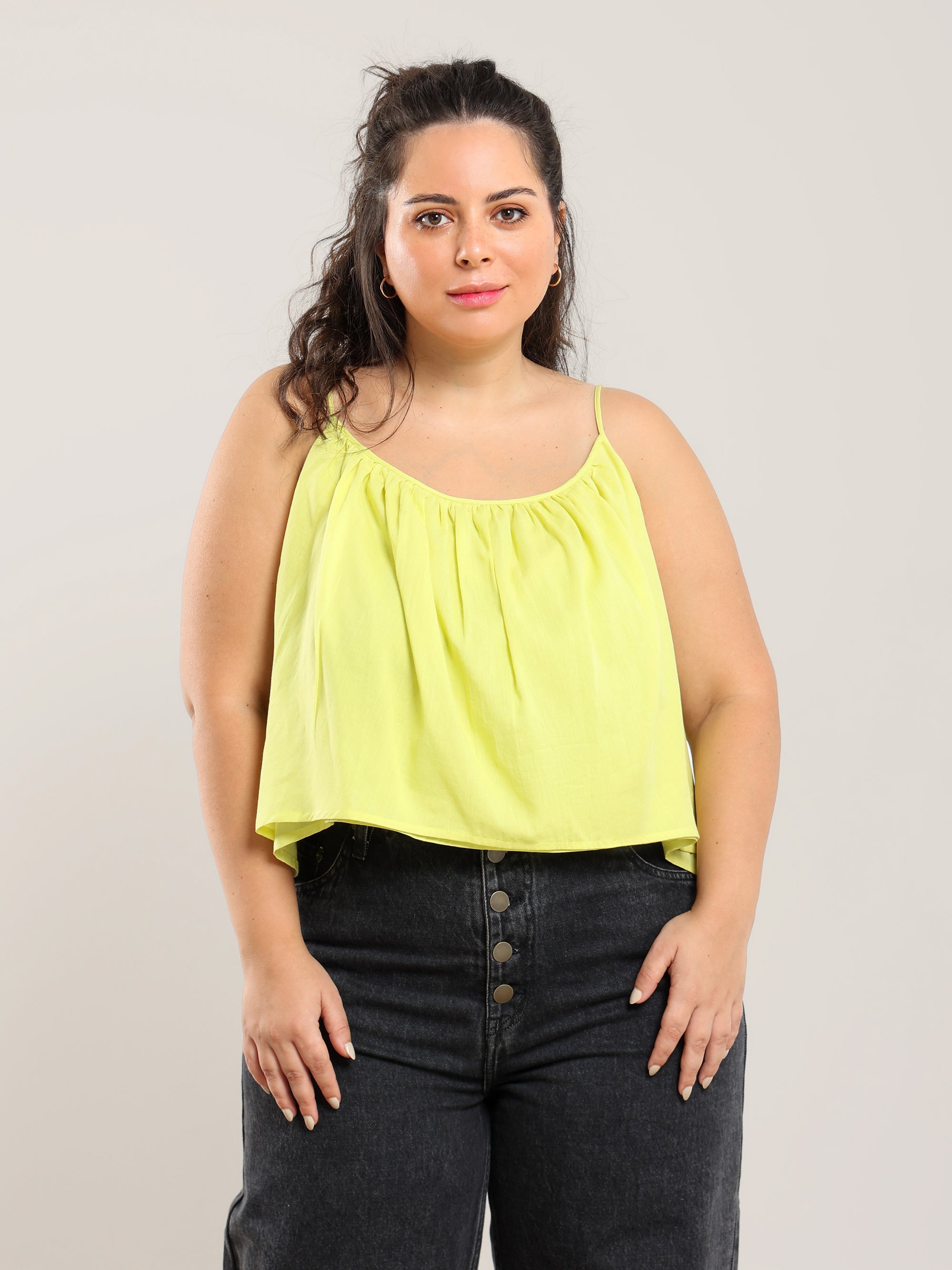 Gathered Cropped Tank