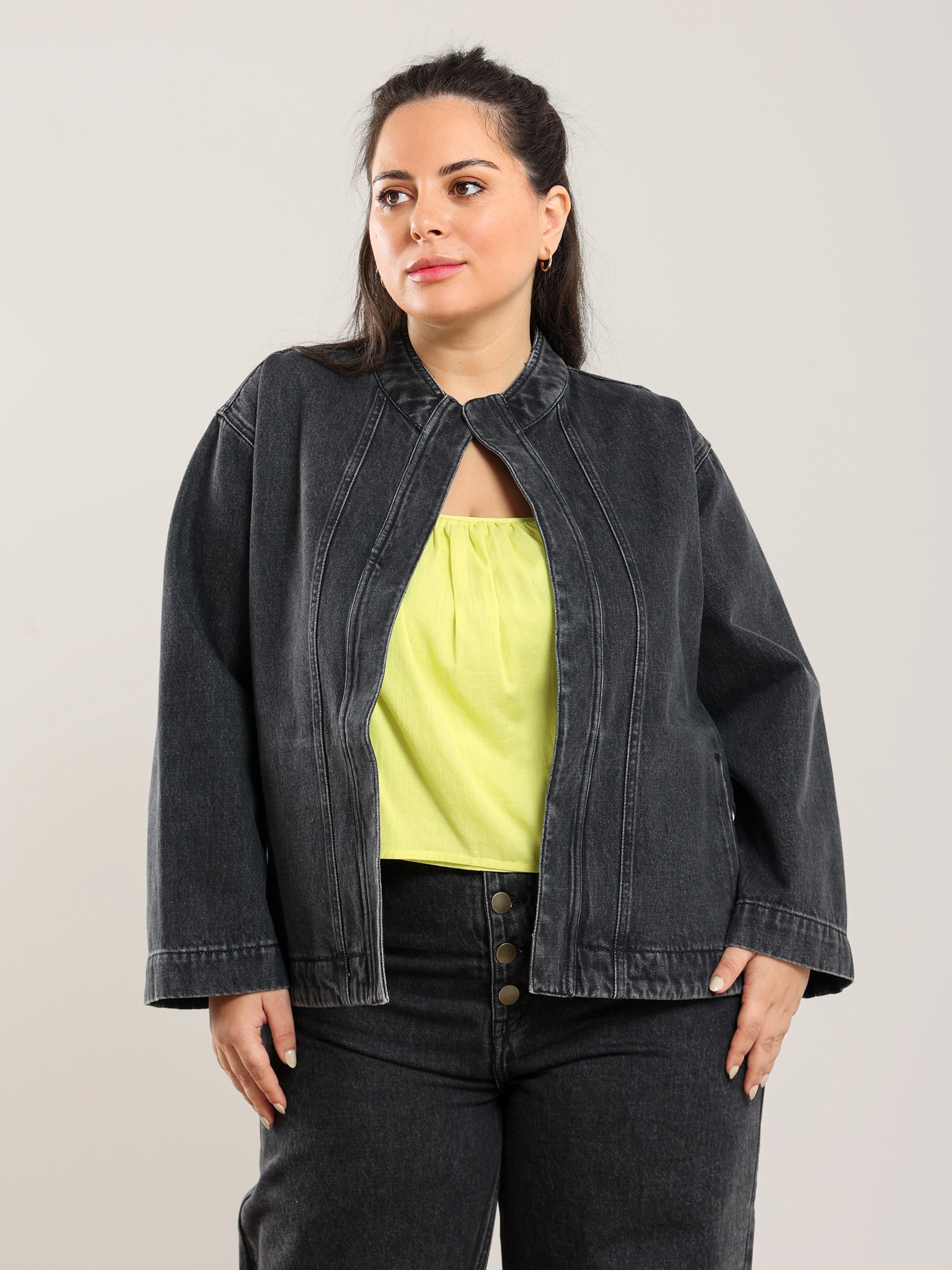 Moto Kimono Denim Jacket