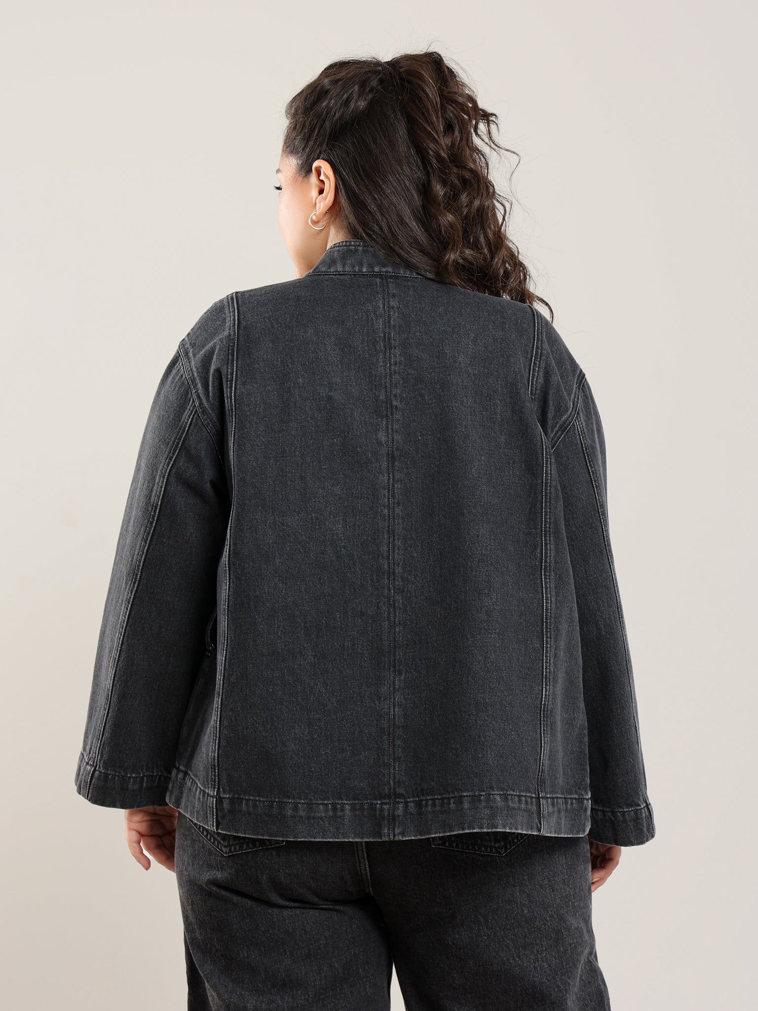 Moto Kimono Denim Jacket