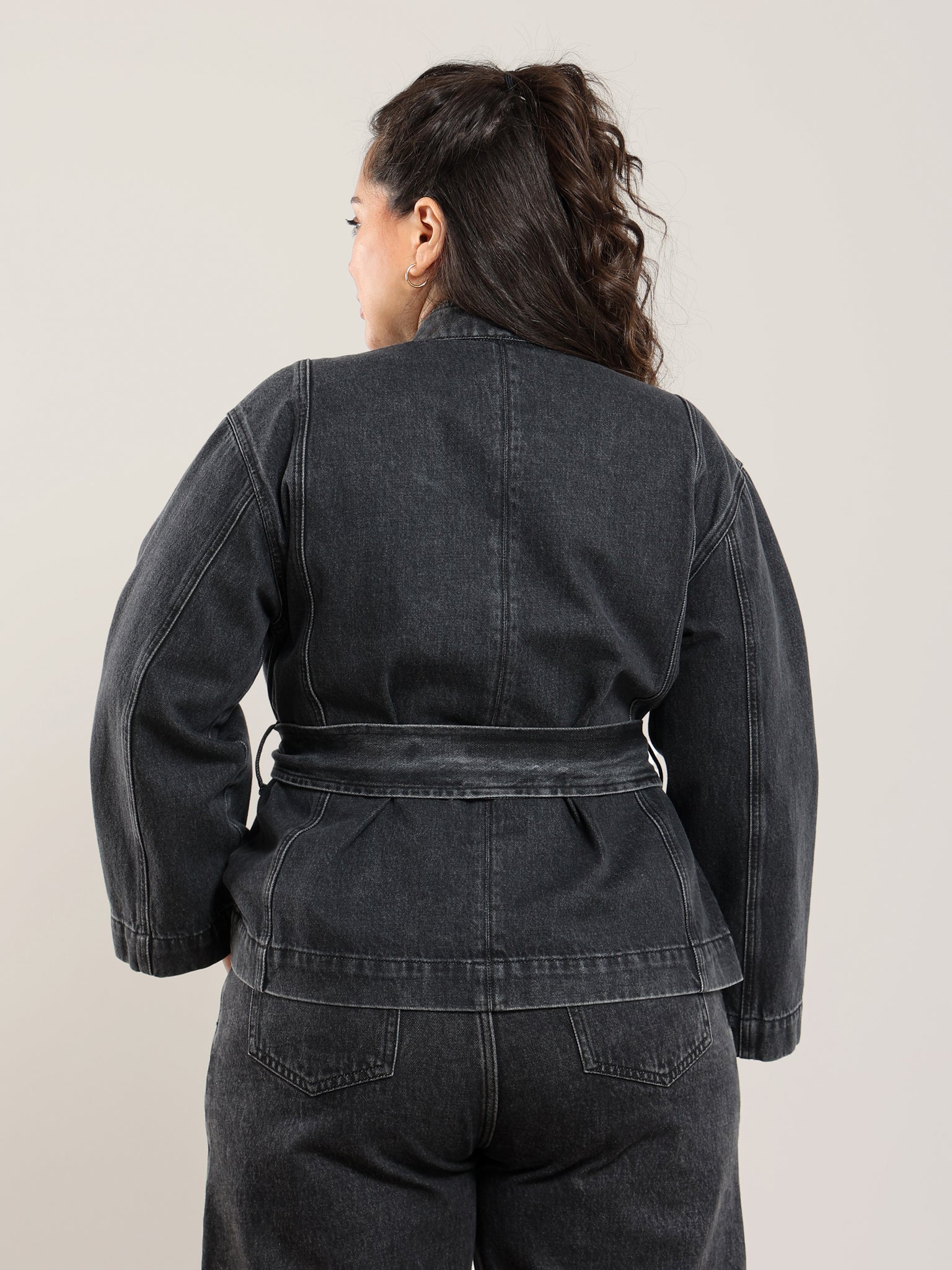 Moto Kimono Denim Jacket