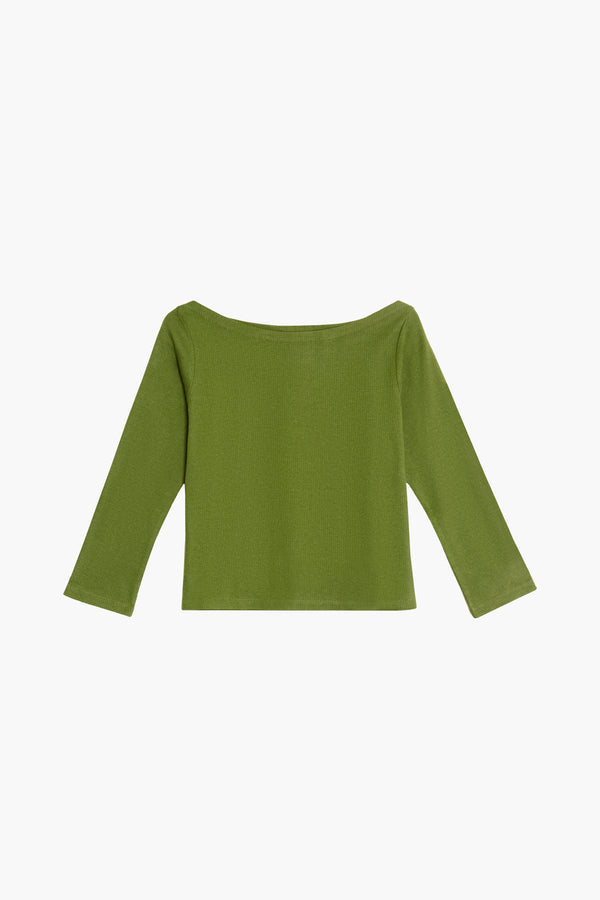 Cropped Boatneck Top