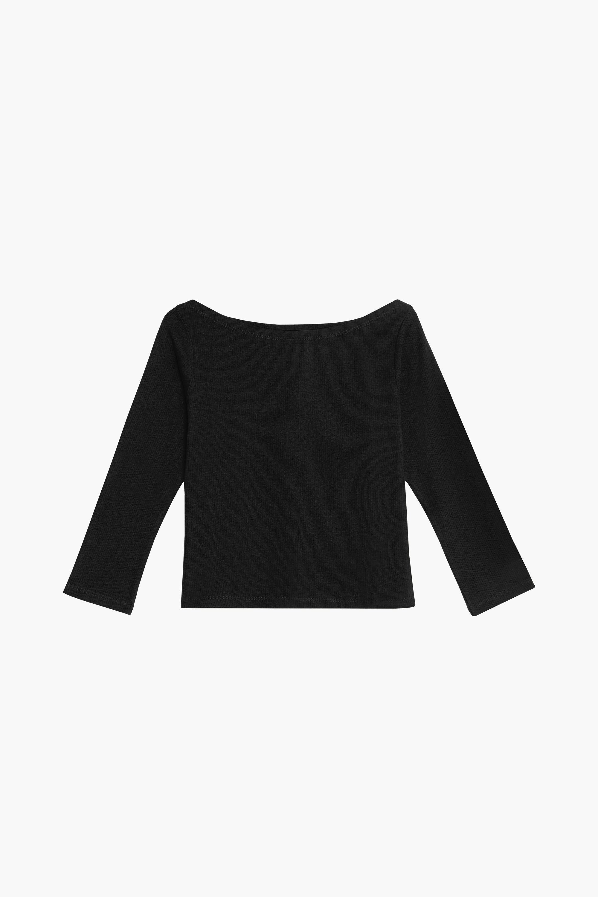 Cropped Boatneck Top