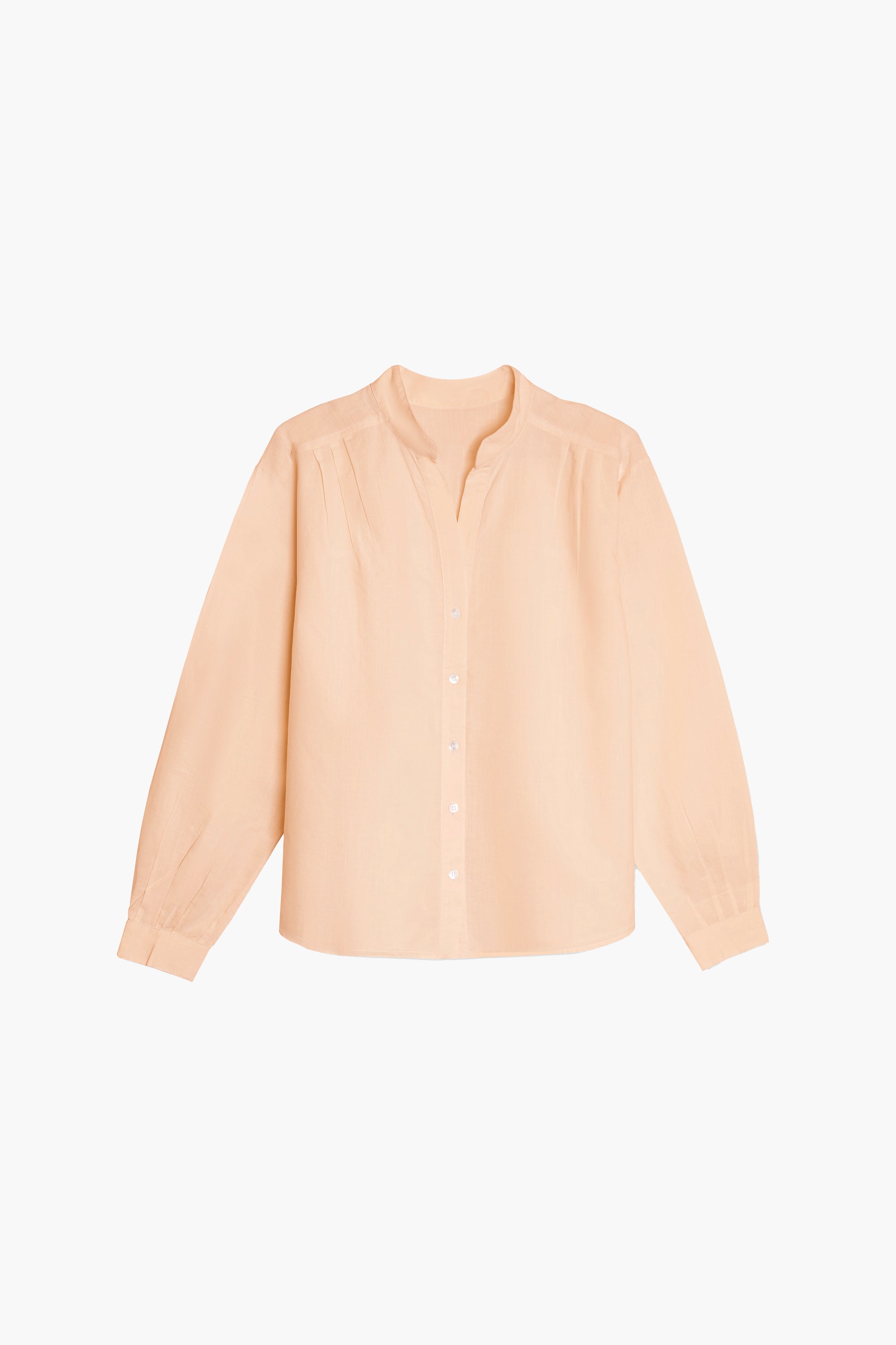 Pleated Shoulder Button Up