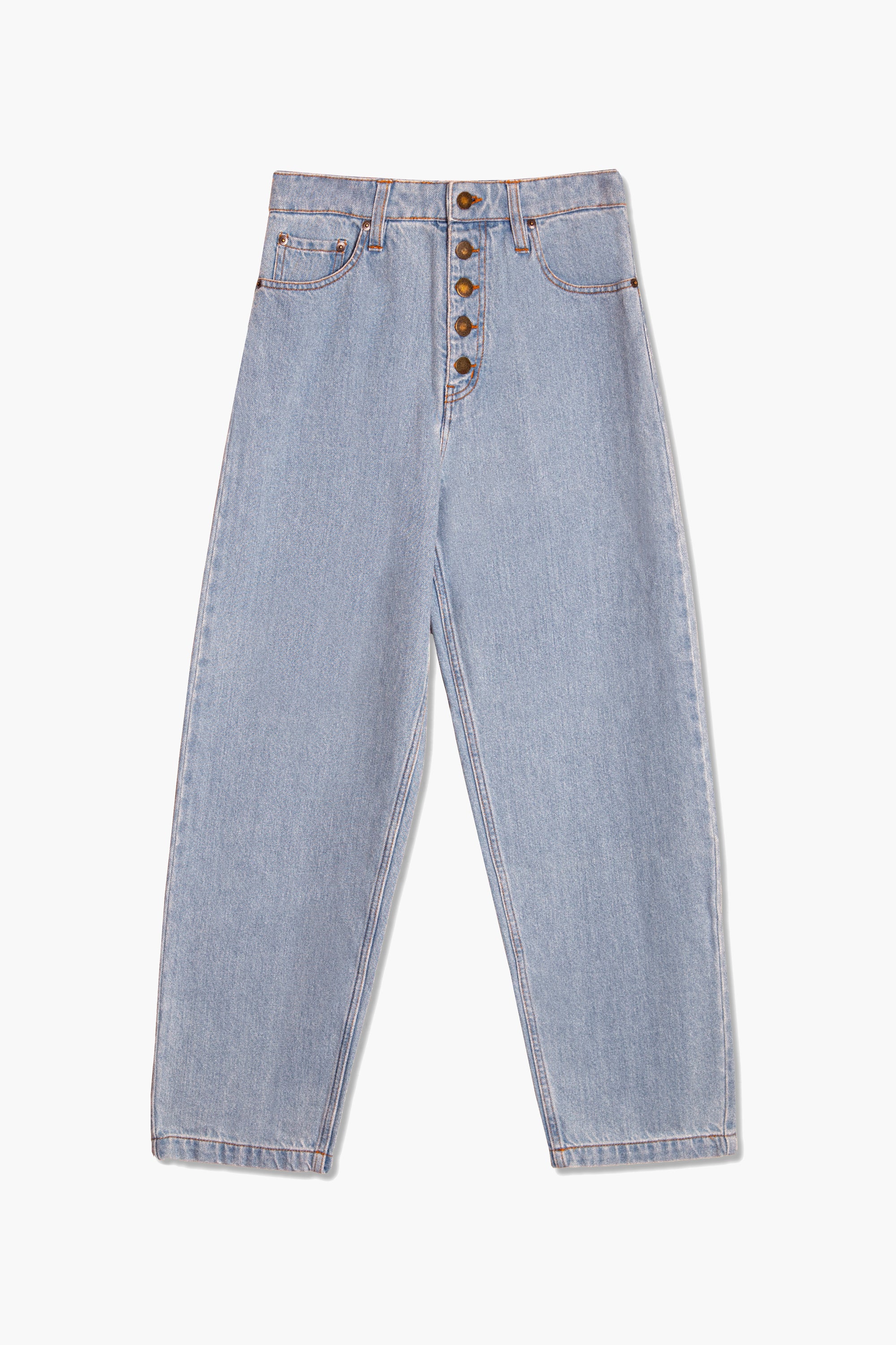 Curved Button Fly Jean