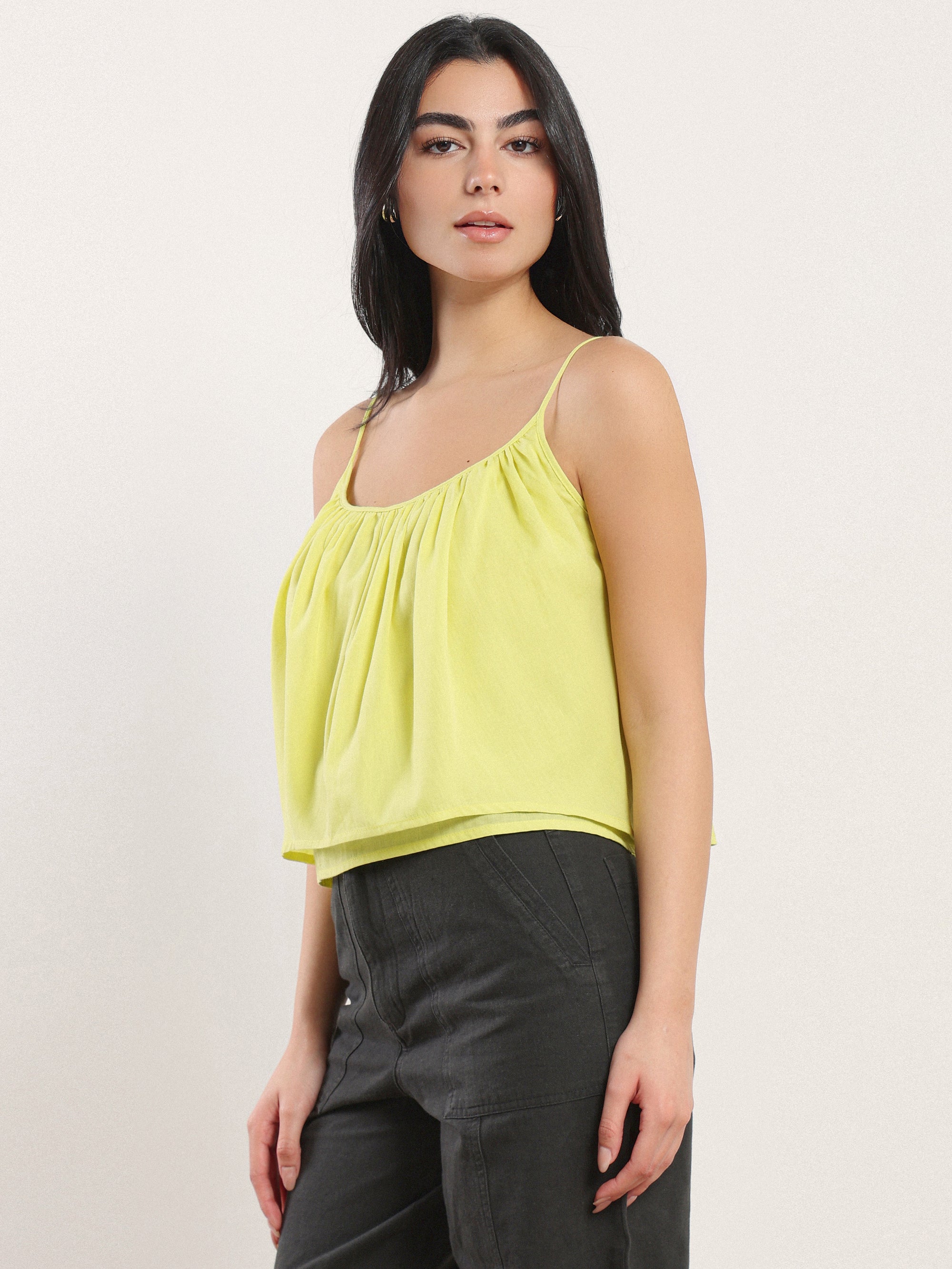 Gathered Cropped Tank