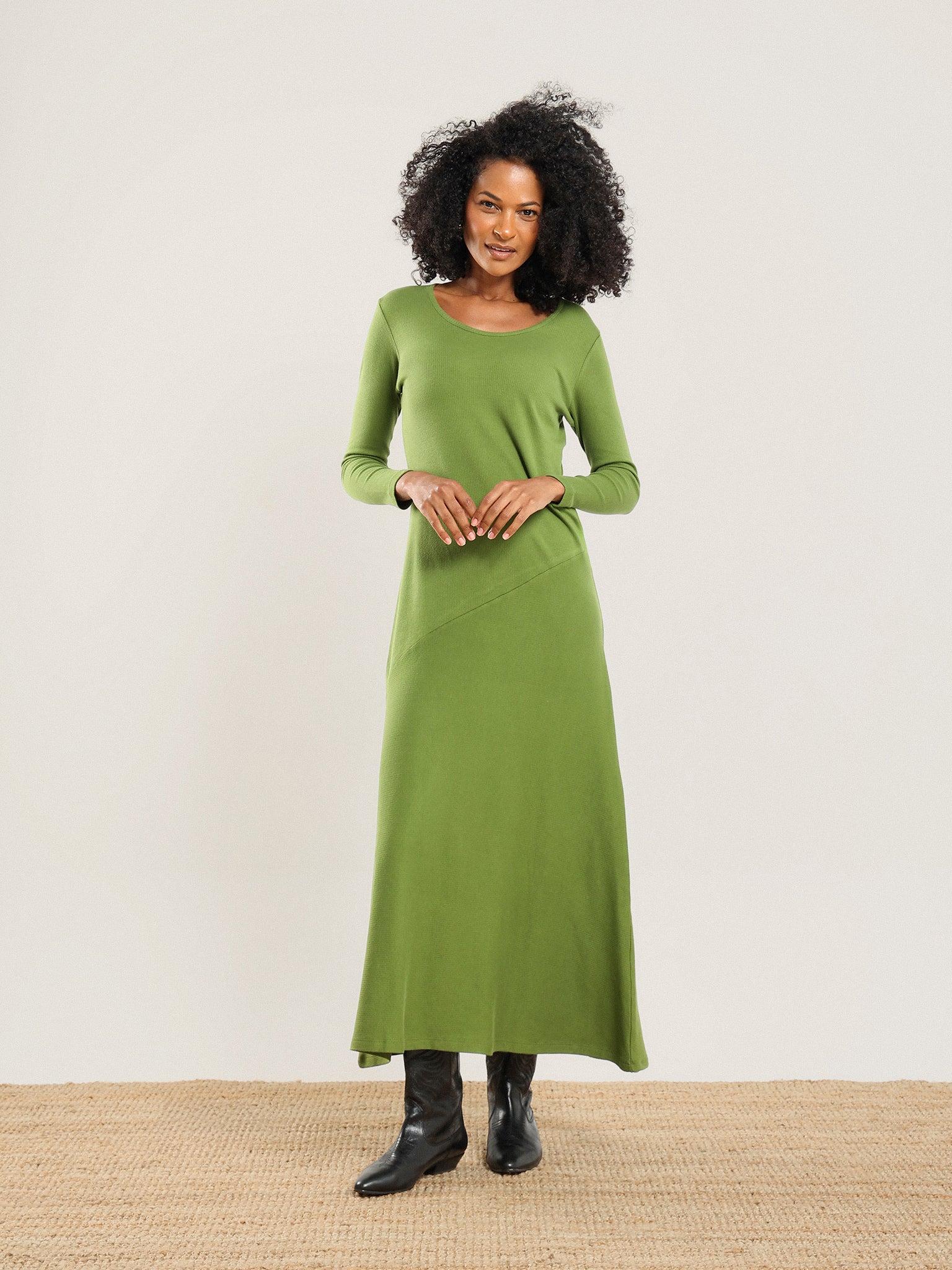 Long Sleeve Asymmetrical Dress