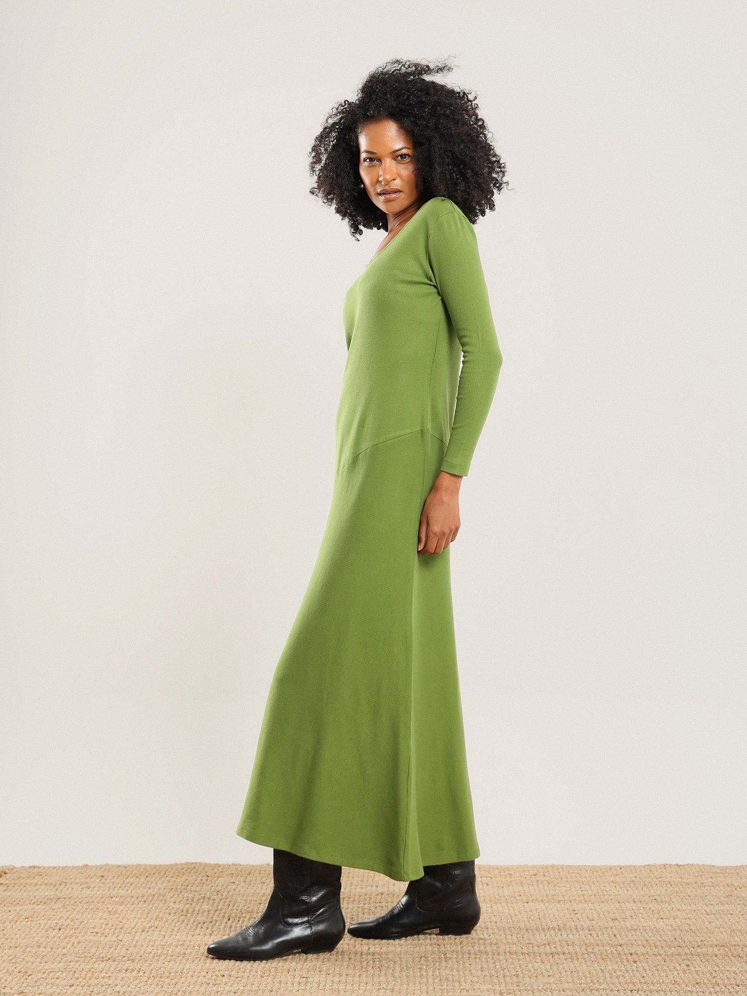 Long Sleeve Asymmetrical Dress