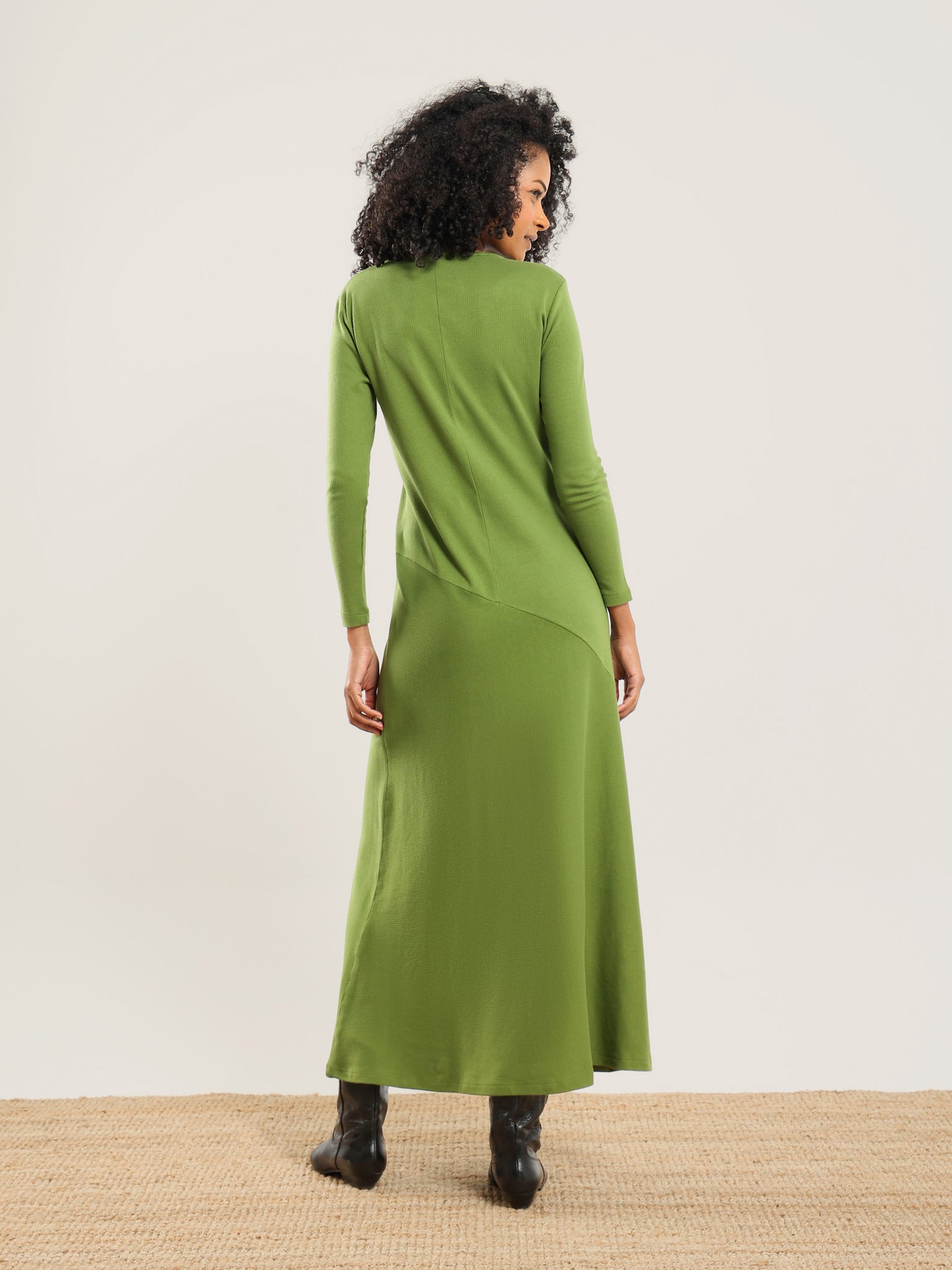 Long Sleeve Asymmetrical Dress