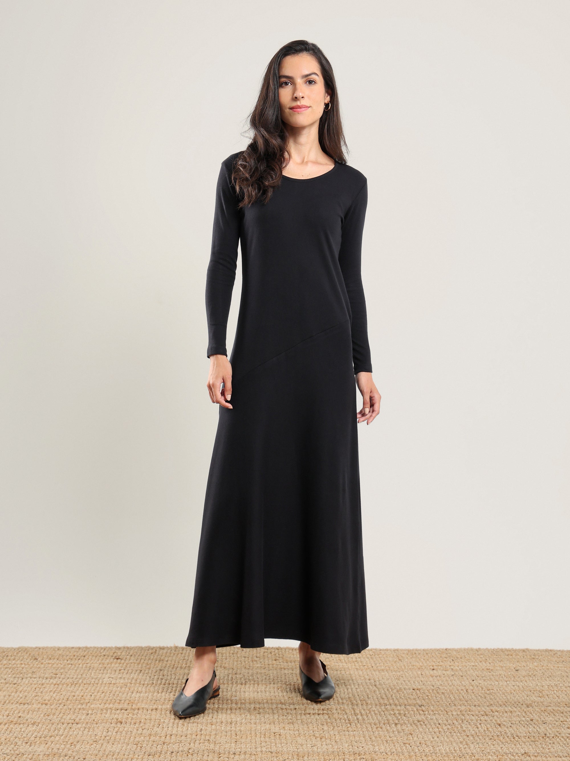 Long Sleeve Asymmetrical Dress