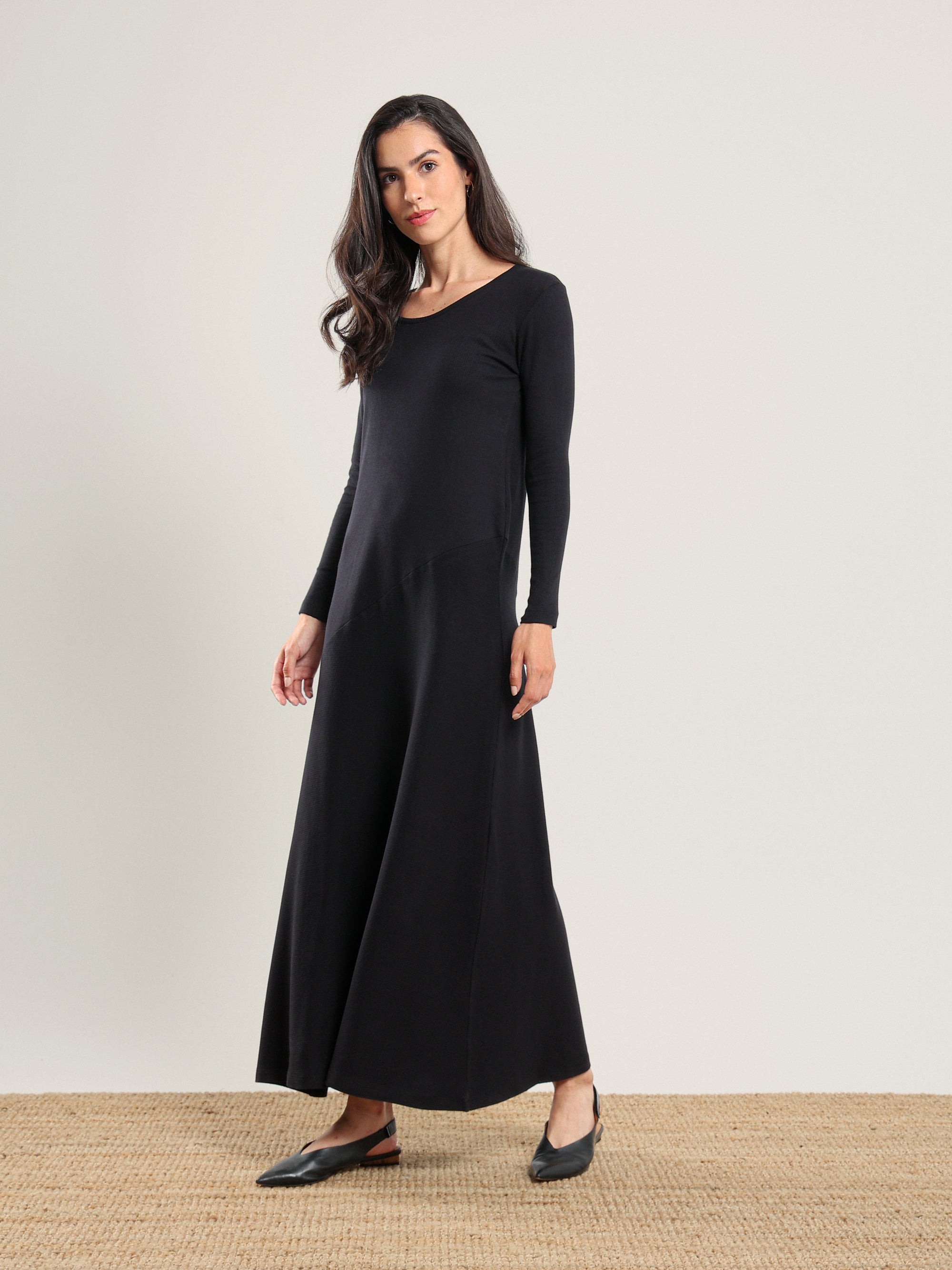 Long Sleeve Asymmetrical Dress