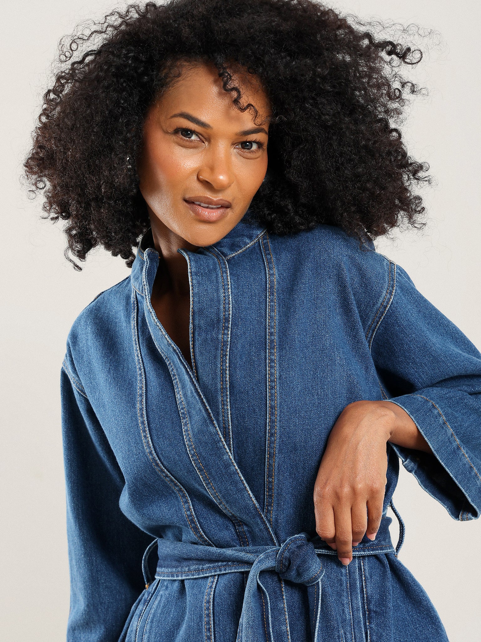 Moto Kimono Denim Jacket