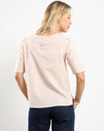 Short Sleeve Back Button Top