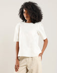 Short Sleeve Back Button Top