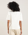 Short Sleeve Back Button Top